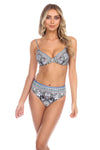 Boho Clouded Leopard Enhancer Push-Up Triangle 2 Pc Bikini Set - Hot Boho Resort & Swimwear