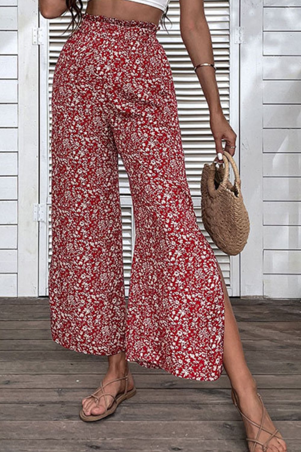 White Paper Bag Pants for Vacation