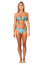 Fashion Resort Swim Wholesale Snake Skin Swimwear And Bikini Triangle Top Bikini 2 Pc Set