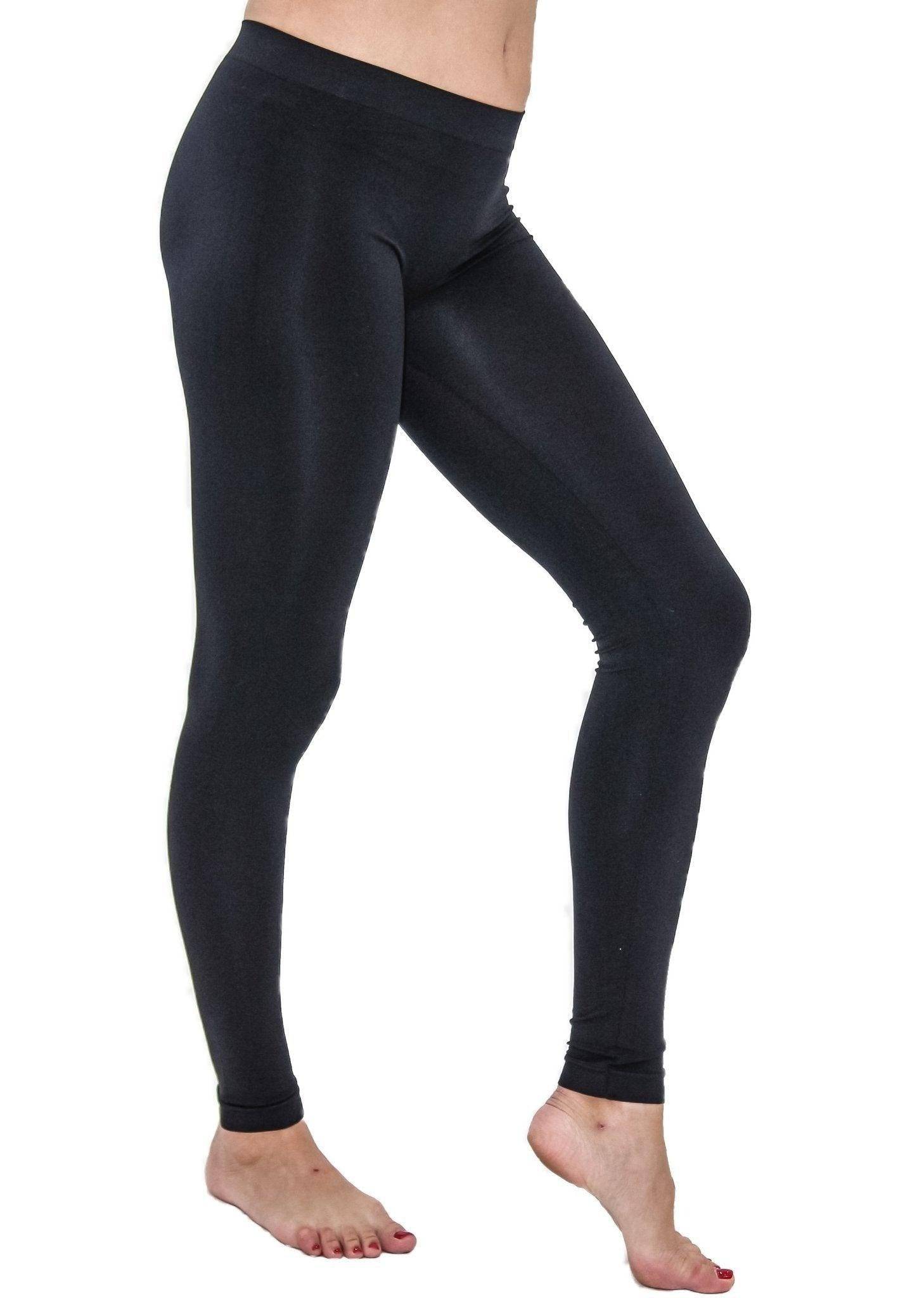  FULLSOFT Soft Leggings For Women - High Waisted Tummy  Control No See Through Workout Yoga Pants(Black,Navy Blue