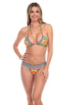Hot Boho Macaw Triangle String Bikini 2Pc Set - Hot Boho Resort & Swimwear