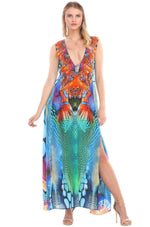 La Moda Resort Beach 2 Two Slit Party Maxi Long Dresses for Women - Hot Boho Resort & Swimwear