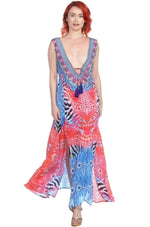 La Moda Resort Beach 2 Two Slit Party Maxi Long Dresses for Women - Hot Boho Resort & Swimwear
