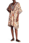 La Moda Women's Leopard Print Gorgeous Caftan Cover-up - Hot Boho Resort & Swimwear