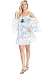Summer Dresses : Cold Shoulder Dress For Beachwear And Resort Wear - Hot Boho Resort & Swimwear
