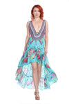 Trendy Designer High-Low Dress With Bright & Bold Patterns - Hot Boho Resort & Swimwear