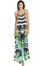 Women's  Fashion Maxi dresses in Animal Print | T-Back Maxi Dress With Front Pockets