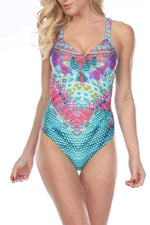 Women's Onepiece Swimsuit, Bathing Suit Monokini Bikini Swimwear for Pool Party - Hot Boho Resort & Swimwear