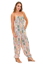 Womens Rayon Hippie Staycation Jumpsuit with front pockets for Summer Travels